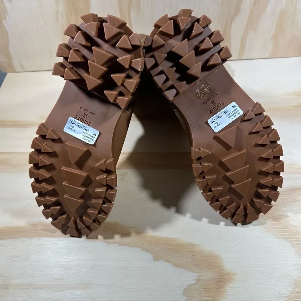 Schutz Juany Brown Platform Winter Boots Women’s Size 5 New